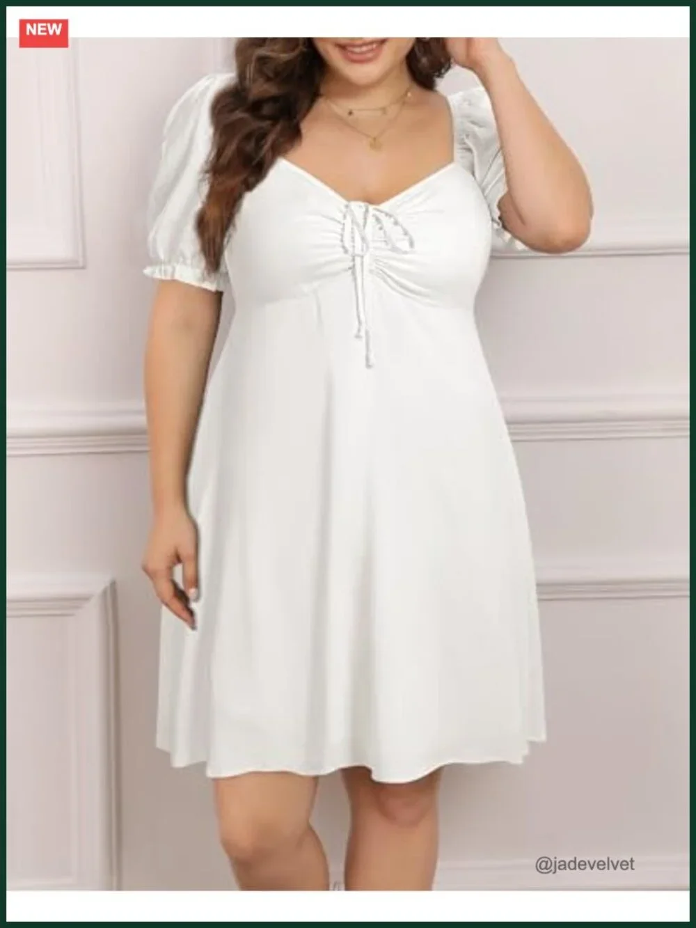 Puff Sleeve Sweetheart A-Line Mini Dress 100% Viscose Casual